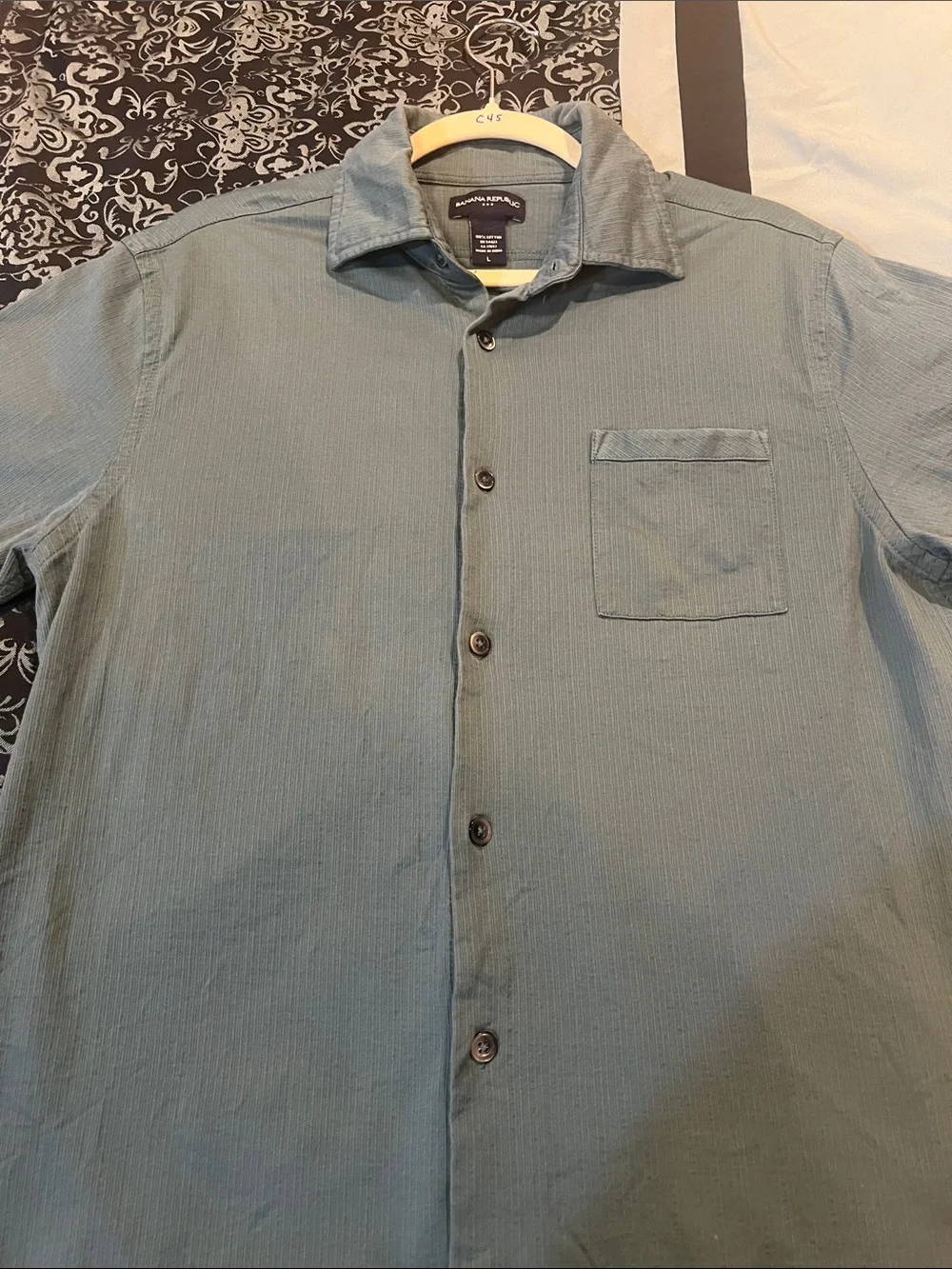 Banana Republic Teal Green Casual Button-Up Shirt